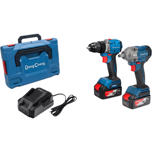 Kit de Rotomartillo y llave de impacto inalámbrica / 20V / Motor Brushless / 2 Baterías 4.0Ah Li-ion / Maletín Rígido