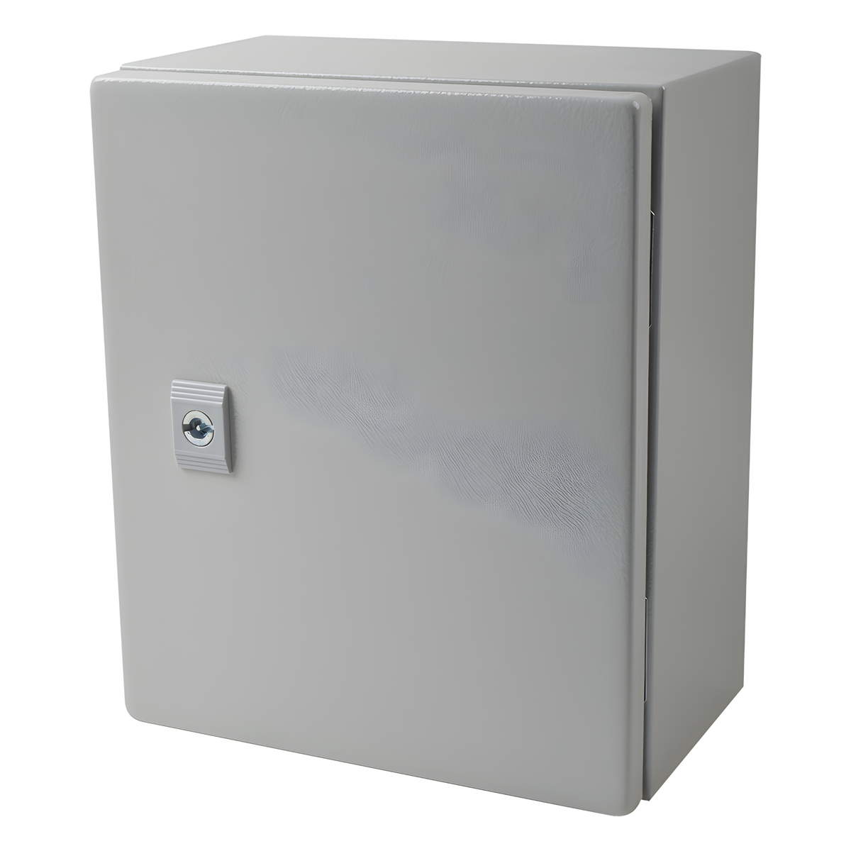 Gabinete de Acero IP66 Uso en Intemperie (250 x 300 x 150 mm) con Placa Trasera Interior Metálica y Compuerta Inferior Atornillable (Incluye Chapa y