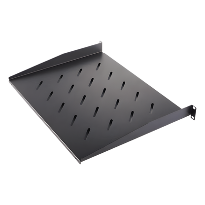 Charola para Soportar Equipos en Rack de 19" / Profundidad de 35 CM / Color Negro / 1 U Rack