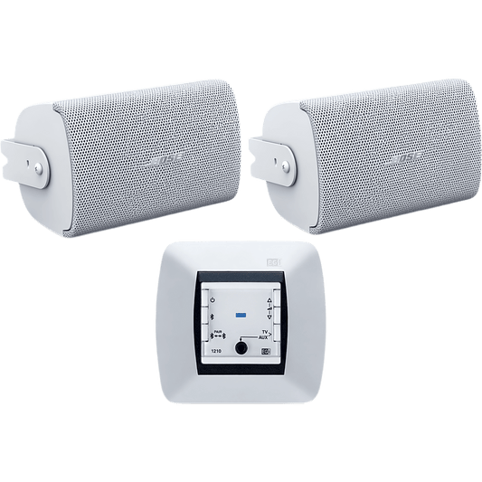 Kit de Audio Residencial | Mando Bluetooth EGI 121010H + Par de Bocinas de Superficie BOSE FS2SEW | 2+2W RMS | Blanco | IP55