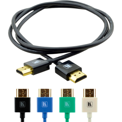 Cable HDMI Ultra Delgado Alta Velocidad con Ethernet | 4K@60Hz (4:4:4) | 18Gbps | Conector HDMI Delgado 16 mm (0.63 in) | Radio de Curvatura 36 mm