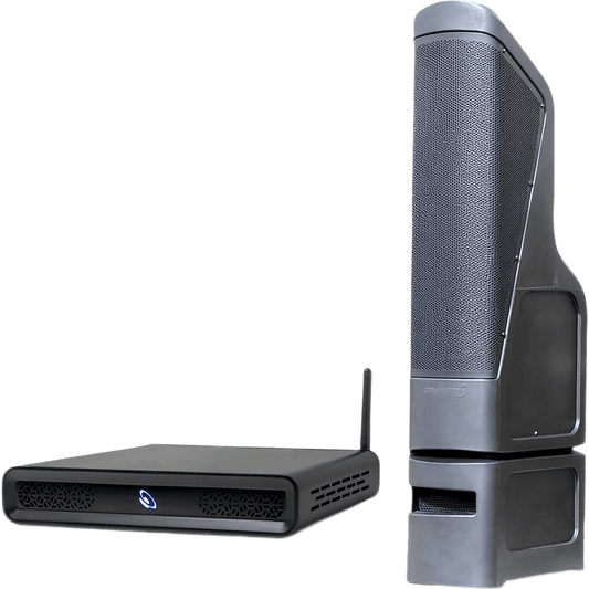 Kit TruAudio | Amplificador D2T 2 Canales 100W | Torre Line Array Exterior TT10 200W RMS | HDMI eARC + Bluetooth 5.3 | IP56
