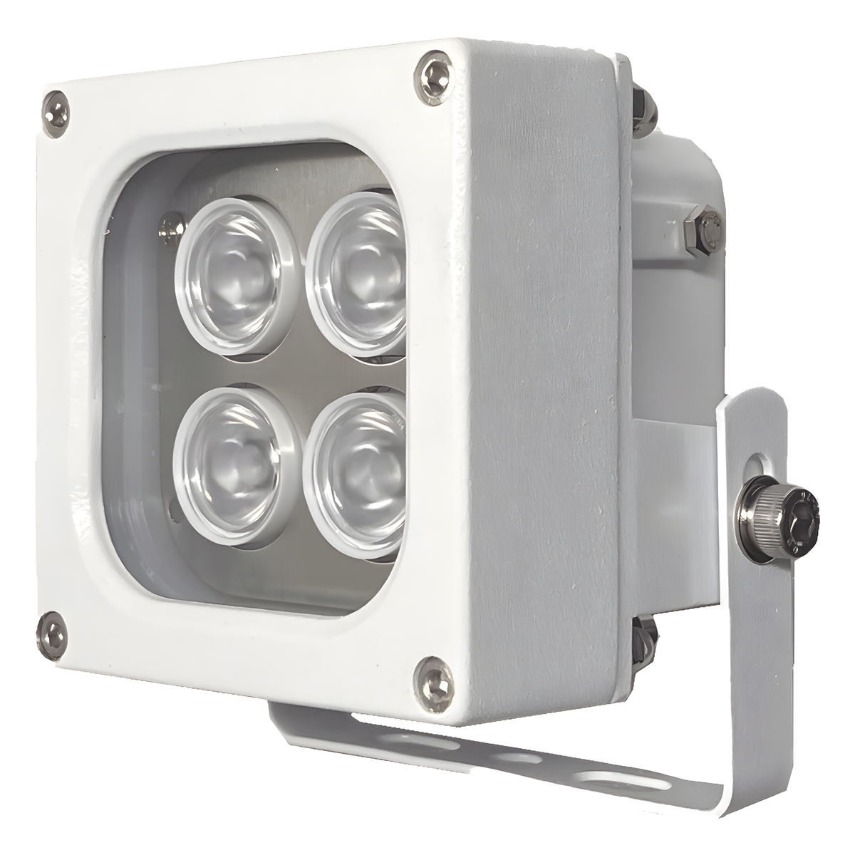 Iluminador LED de Alta Potencia | Luz Blanca | 10 Metros de Iluminación | Cobertura 120° | IP66 | Bajo Consumo de Energía | Fotocélula Incorporada |