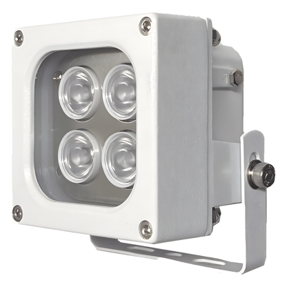 Iluminador LED de Alta Potencia | Luz Blanca | 10 Metros de Iluminación | Cobertura 120° | IP66 | Bajo Consumo de Energía | Fotocélula Incorporada |