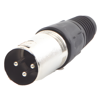 Conector XLR 3 Pines Macho | Ideal para Conexiones de Micrófonos, Mezcladoras | Equipo de Audio Profesional