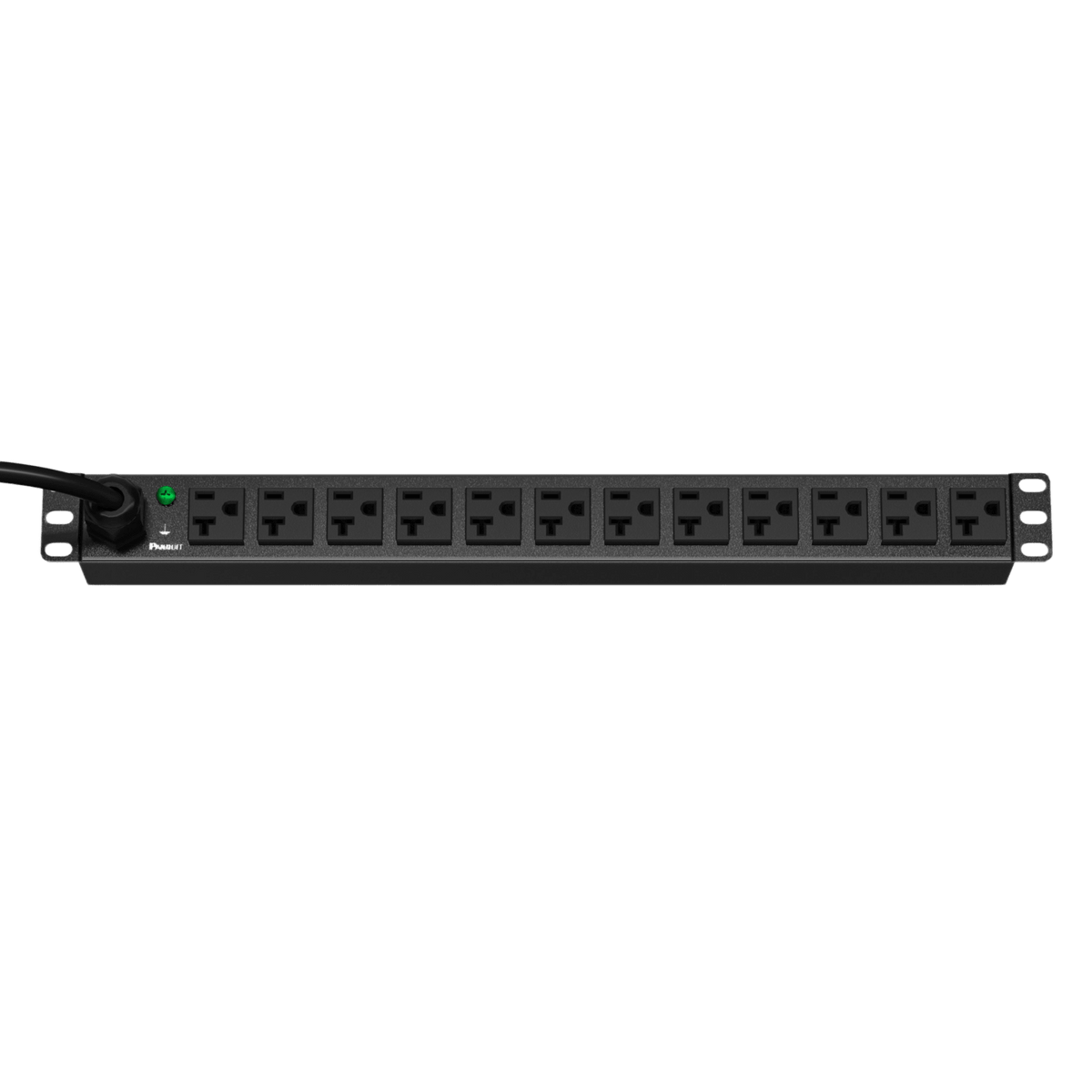 PDU ES2P Básico para Distribución de Energía, Enchufe de Entrada NEMA 5-15P, Con 12 Contactos NEMA 5-20R, Instalación Horizontal de 19in, 1UR, 15