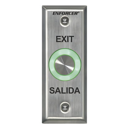 Botón de Salida con Aro Iluminado Color Verde y Rojo / IP65 / Buzzer / Función Toggle (Enclavado) / Temporizador / Relevador NC/NO/ Uso Exterior e