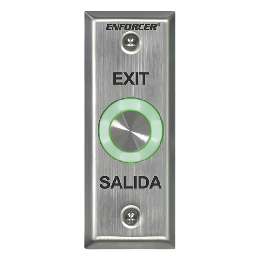 Botón de Salida con Aro Iluminado Color Verde y Rojo / IP65 / Buzzer / Función Toggle (Enclavado) / Temporizador / Relevador NC/NO/ Uso Exterior e