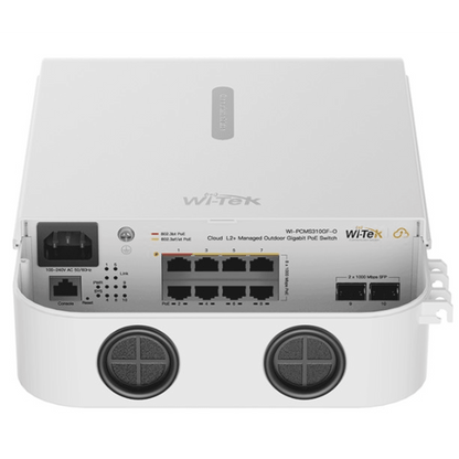 Switch PoE Gigabit 8 Puertos / 2 SFP Uplink / PoE++ 802.3bt 90W Puerto 1-2 / PoE+ 802.3at 30W Puerto 3-8 / 110W Presupuesto Total / 20Gbps Switching