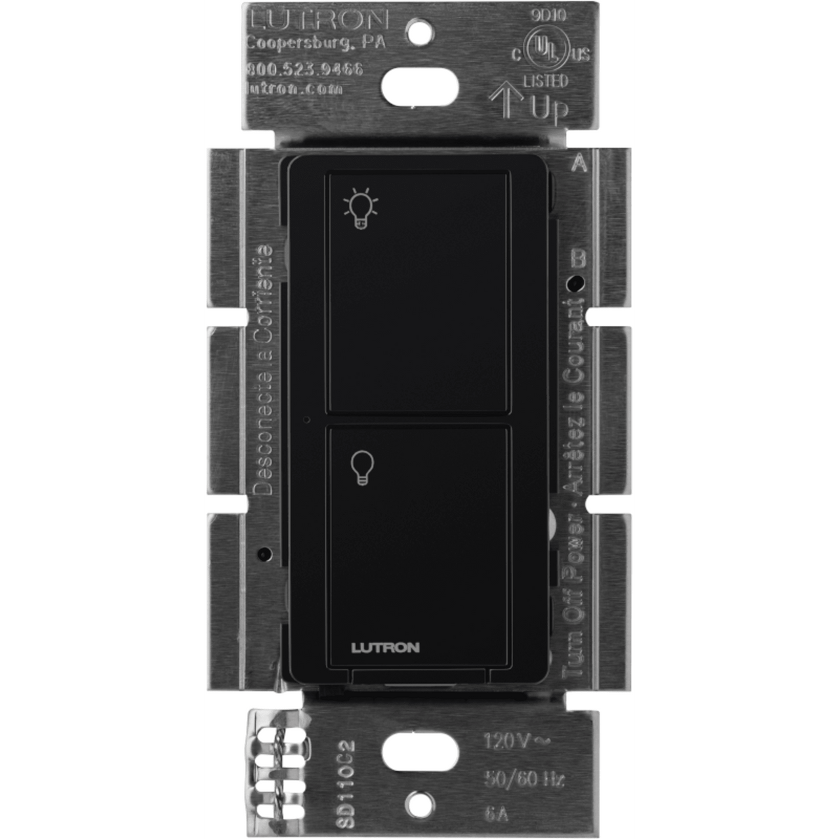 Interruptor de pared inteligente on/off Caseta Wireless de 5 A y 120/277 V, sin cable neutro, compatible con controles Pico y Smart Bridge, color