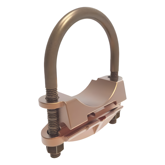 Conector Mecánico para Cable Calibre 4 a 2/0 AWG / Paralelo o 90° Grados a Tubo de 1 1/4" o Varilla de 1 3/8" - 1 1/2".