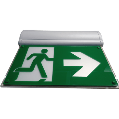Luz de Señalización "Hombre corriendo" de Emergencia/ Tecnología LED de Iluminación Lateral / Voltaje Universal 120-347VAC / Batería LiFePO4 con 2