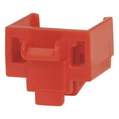 Kit de 10 Dispositivos para Bloquear Puertos Jack RJ45, Color Rojo, Incluye Llave de Extracción