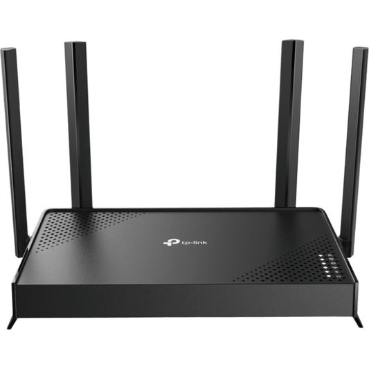 Router Wi-Fi 7 / BE3600 3.6 Gbps / Doble Banda 2.4 GHz y 5 GHz / MLO + 4K-QAM / 1× WAN + 4× LAN Gigabit / 4 Antenas Externas con Beamforming