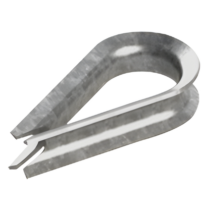 Cuello/ Guardacabo/ Rozadera para Cable de 1/4" de Acero Galv. por Inmersión