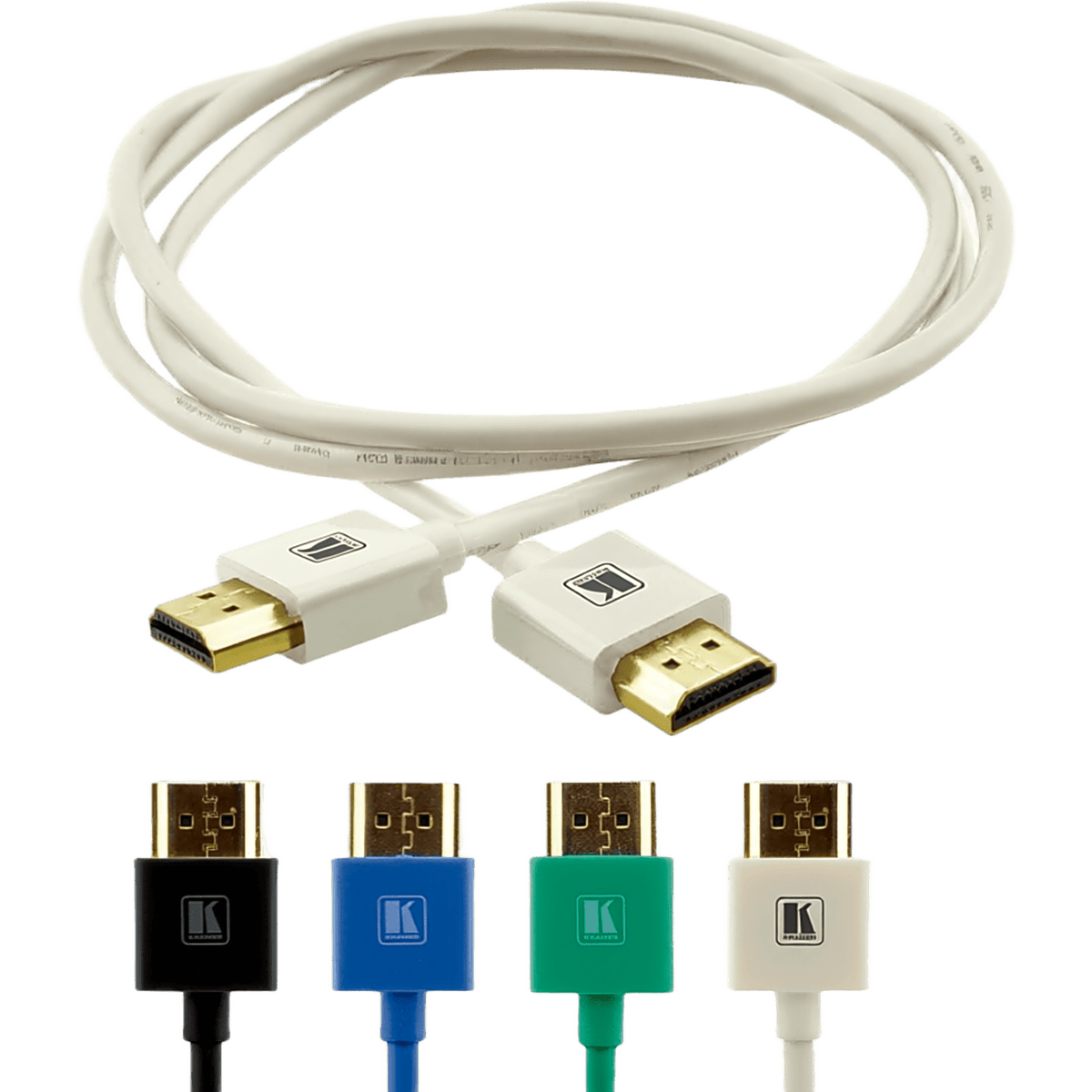 Cable HDMI Ultra Delgado Alta Velocidad con Ethernet | 4K@60Hz (4:4:4) | 18Gbps | Conector HDMI Delgado 16 mm (0.63 in) | Radio de Curvatura 36 mm