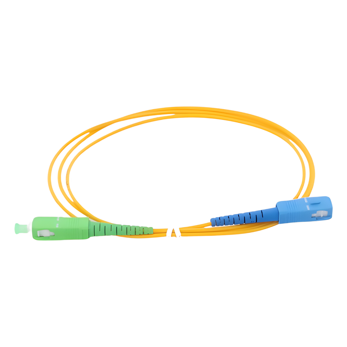 Jumper de Fibra Óptica Monomodo SC/APC-SC/UPC Simplex de 1 Metro (3.28 Pies), 2mm