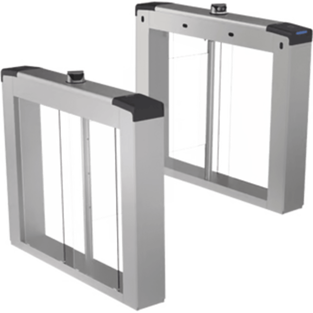 Torniquetes Quick Pass Carril de 65 cms (25.6 in) / Reconocimiento Facial y Lectores de Tarjeta Incluidos / Aletas de Acrílico Incluidas