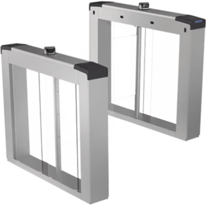 Torniquetes Quick Pass Carril de 65 cms (25.6 in) / Reconocimiento Facial y Lectores de Tarjeta Incluidos / Aletas de Acrílico Incluidas