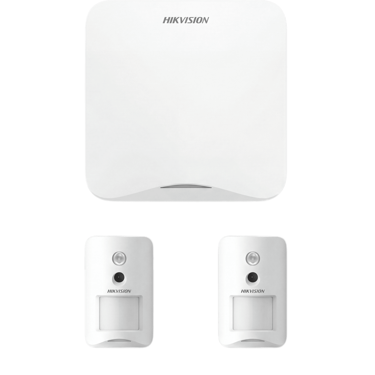(AX HOME) KIT de Alarma AX HOME / Incluye: 1 Panel Wi-Fi / 2 Cámaras Inalámbricas + PIR / Batería de Respaldo / Compatible con Hik-Connect P2P y