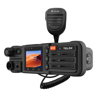 Kit Terminal Vehicular TELOX M3 PoC LTE con Licencia TASSTA T.FLEX 12 meses / SIM de datos no incluida / Android 12 / Pantalla Táctil 2.0" / Altavoz