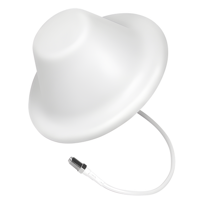 Antena Tipo Domo| 698-960/1710-2700 MHz, 2/4 dB | 75 Ohm, con conector F Hembra
