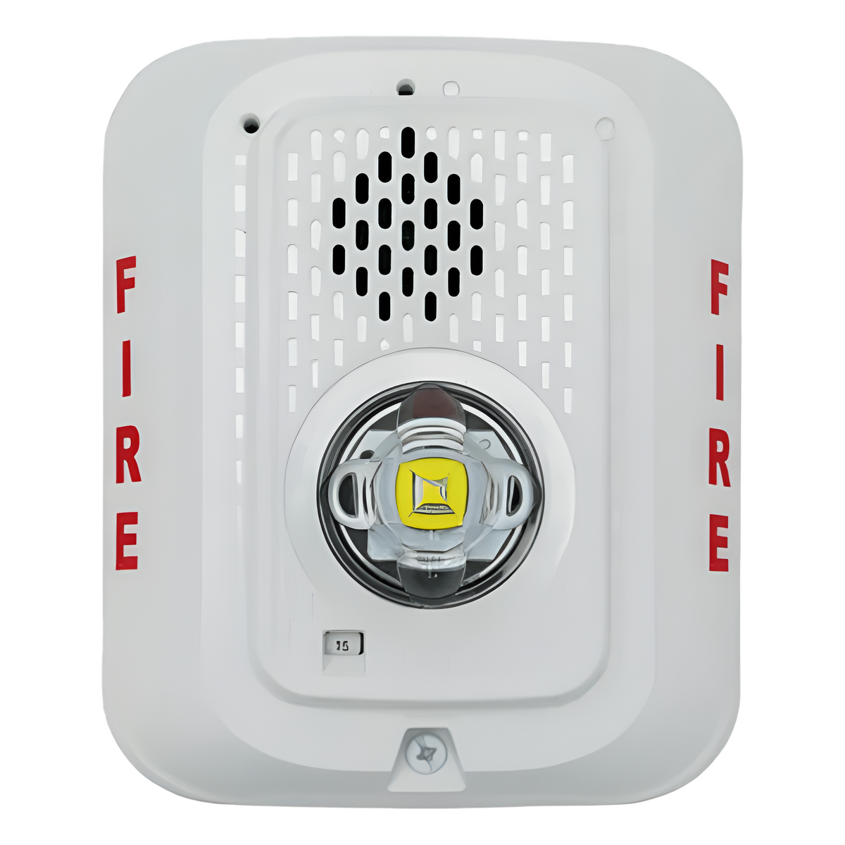 Sirena con lámpara estroboscópica LED de 2 hilos para pared, candela seleccionable, color blanco, compatible con SpectrAlert