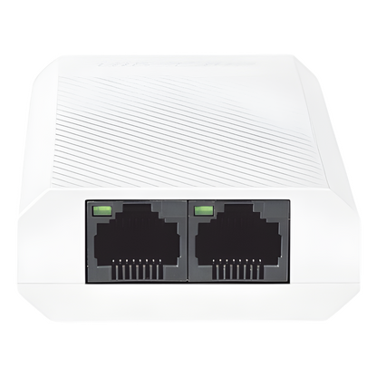 Extensor PoE+ (30 Watts Entrada) / 100 Mbps con 2 Salidas PoE+ (30 Watts Totales de Salida) / Uso Interior / Podemos Alimentar 2 Cámaras IP