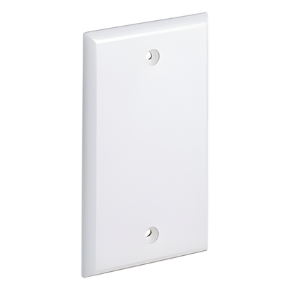 Placa de Pared Ciega Universal, Color Blanco