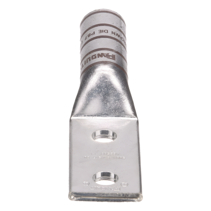 Zapata de compresión LCC500-12-6 para cal. 500 Kcmil, Doble barreno para tornillo prisionero de 1/2, Espaciado de orificios 44.5mm, 1 Pz
