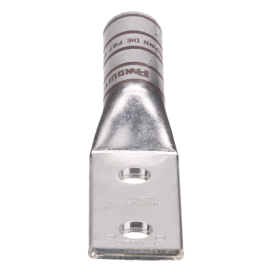 Zapata de compresión LCC500-12-6 para cal. 500 Kcmil, Doble barreno para tornillo prisionero de 1/2, Espaciado de orificios 44.5mm, 1 Pz