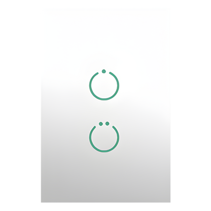 (ZWAVE) Interruptor On/Off panel táctil touch inalámbrico Zwave Plus 2 botones. No requiere cable neutro, Compatible con Hubitat HC8, Álula M2M, otros