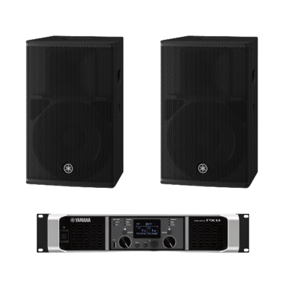 Kit Refuerzo Sonoro | Incluye 2 Bocinas CHR12 y 1 Amplificador PX8 | Ideal para Aplicaciones de Música en Primer Plano