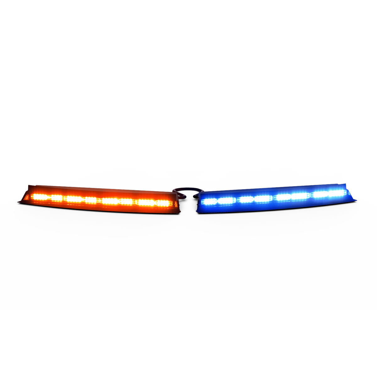 Barra de Luces Para Interior Tipo Visera Universal Tricolor Rojo/Azul/Blanco 144 LED Con Luces De Penetración Sin Bracket, Necesario agregar