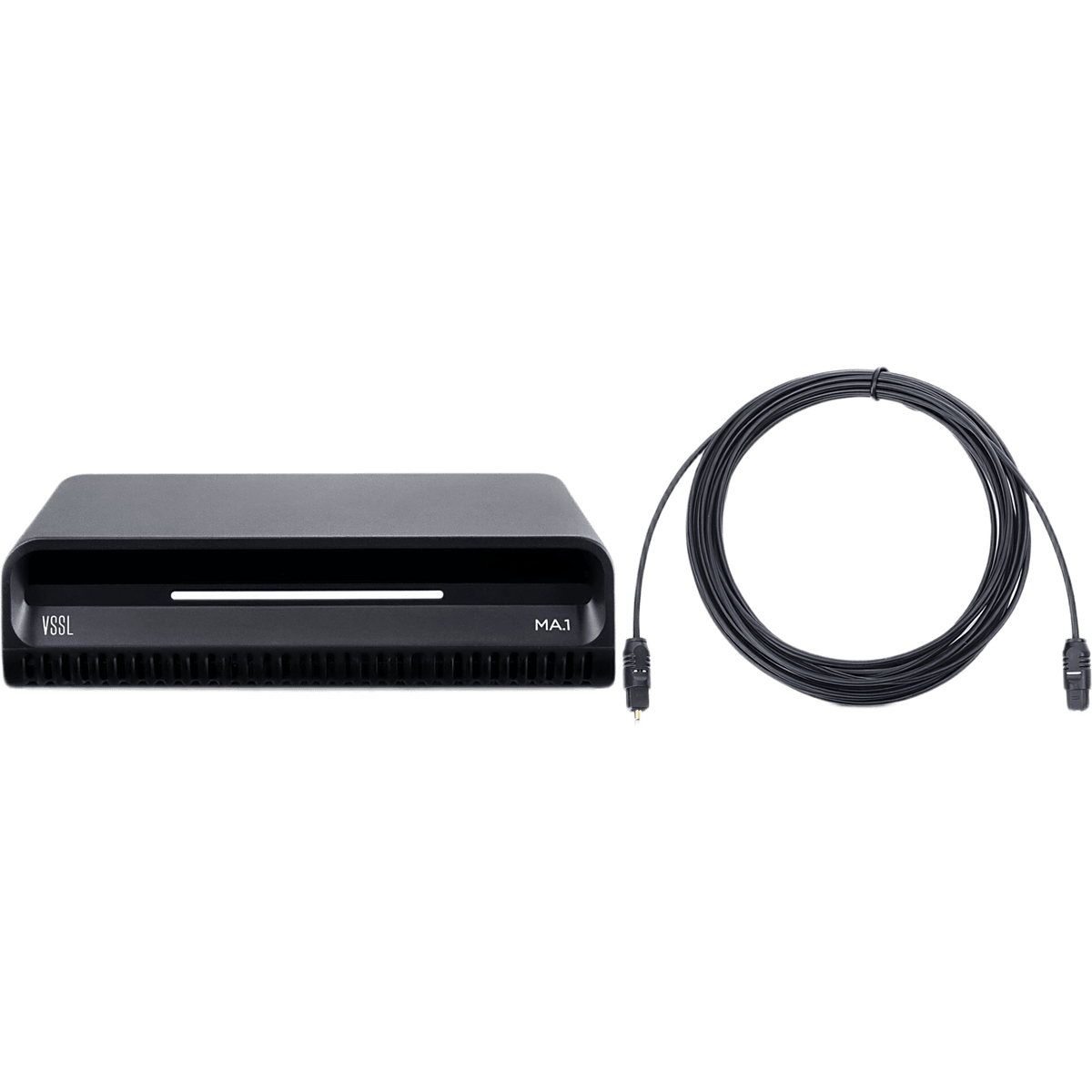 Amplificador de Audio Streaming VSSL MA1 125W Clase D | 2 Canales | AirPlay 2 + Google Cast | Bluetooth 5.3 | HDMI eARC | Cable Óptico Toslink 4.6 m