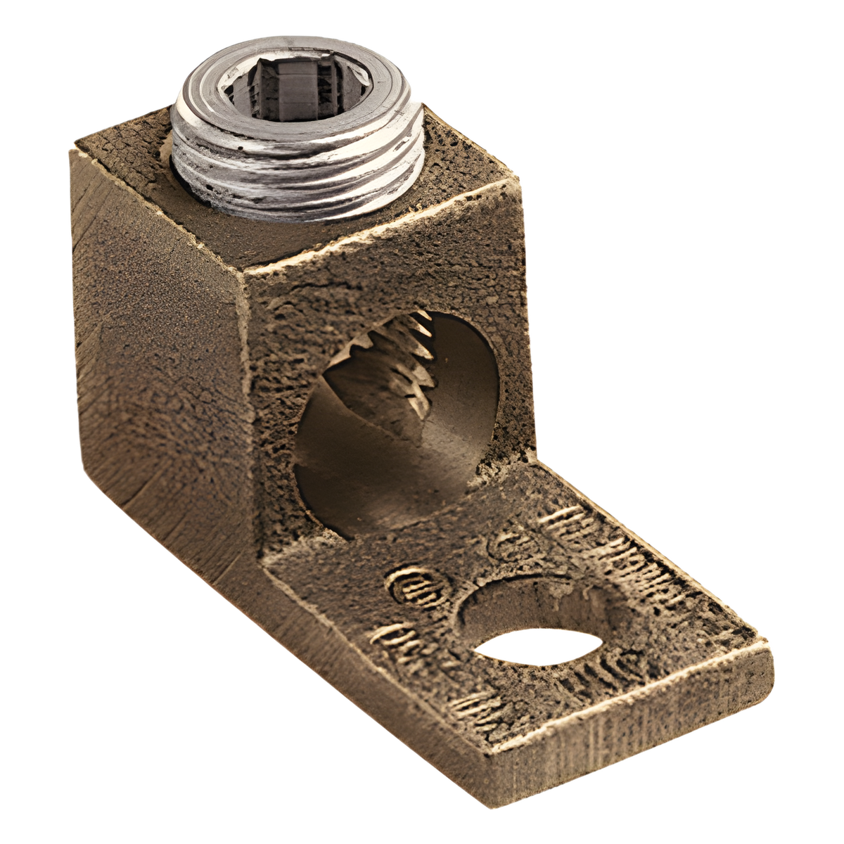 Terminal Tipo Lengüeta Recta de Cobre, Cal. 8 a 1/0 AWG, Orificio para perno de 5/16" (7.9mm)