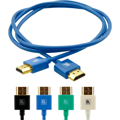 Cable HDMI Ultra Delgado Alta Velocidad con Ethernet | 4K@60Hz (4:4:4) | 18Gbps | Conector HDMI Delgado 16 mm (0.63 in) | Radio de Curvatura 36 mm
