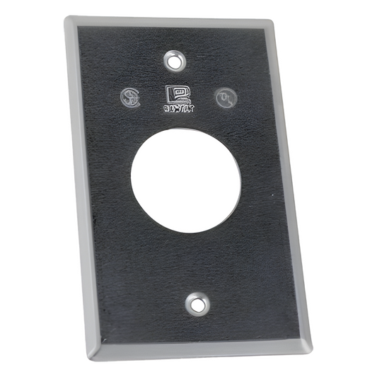 Tapa rectangular aluminio para contacto de 40.3 mm, tipo RR a prueba de intemperie.