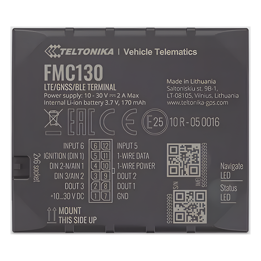 Profesional Rastreador Vehicular (GPS) 4G LTE CAT 1 y 2G / Identificación de Conductores / Bloqueo Remoto / Detección de Jammer / Sensores Bluetooth