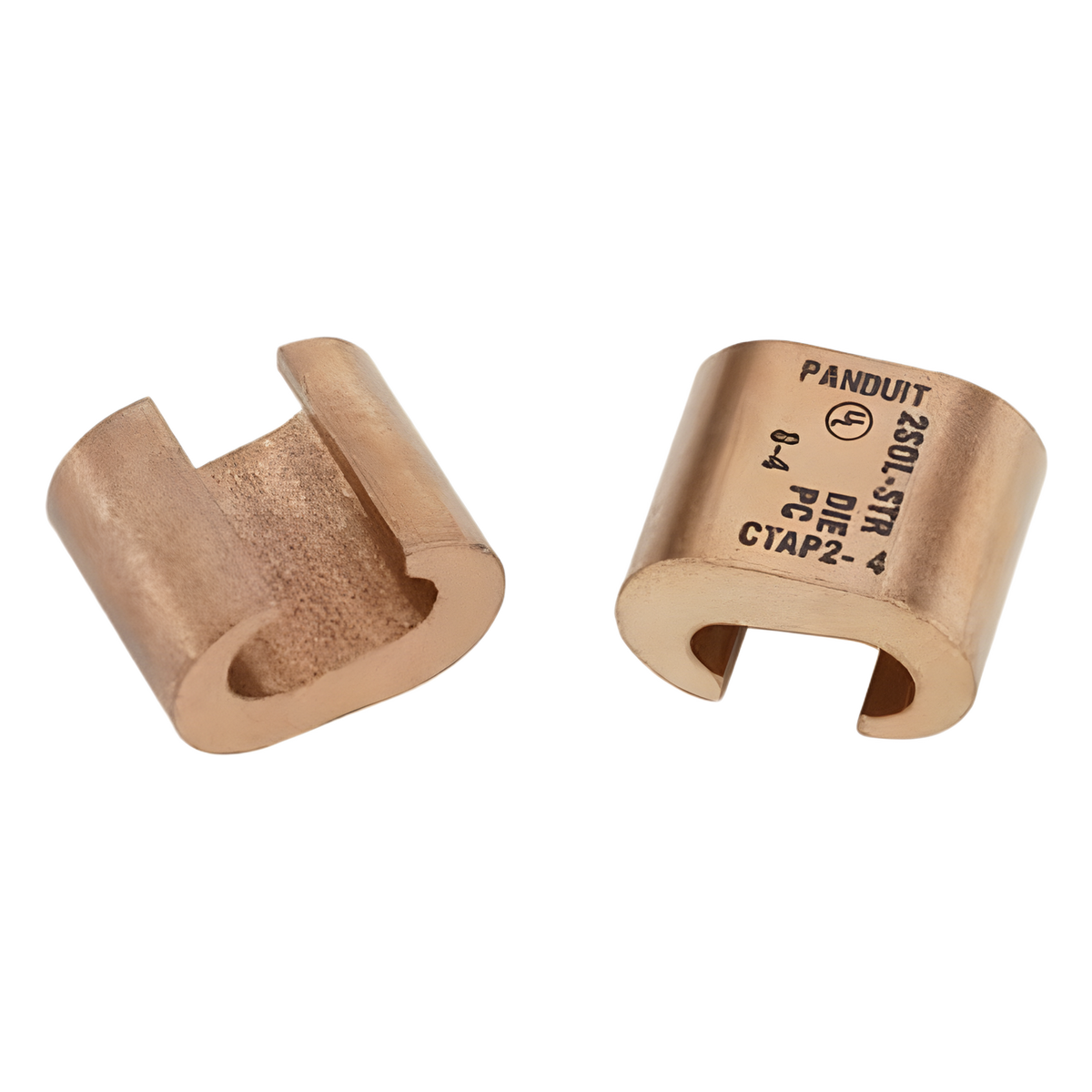 Conector de compresión tipo C StructuredGround CTAP2-2-X, Conductor de cobre 2 AWG, 1pz.