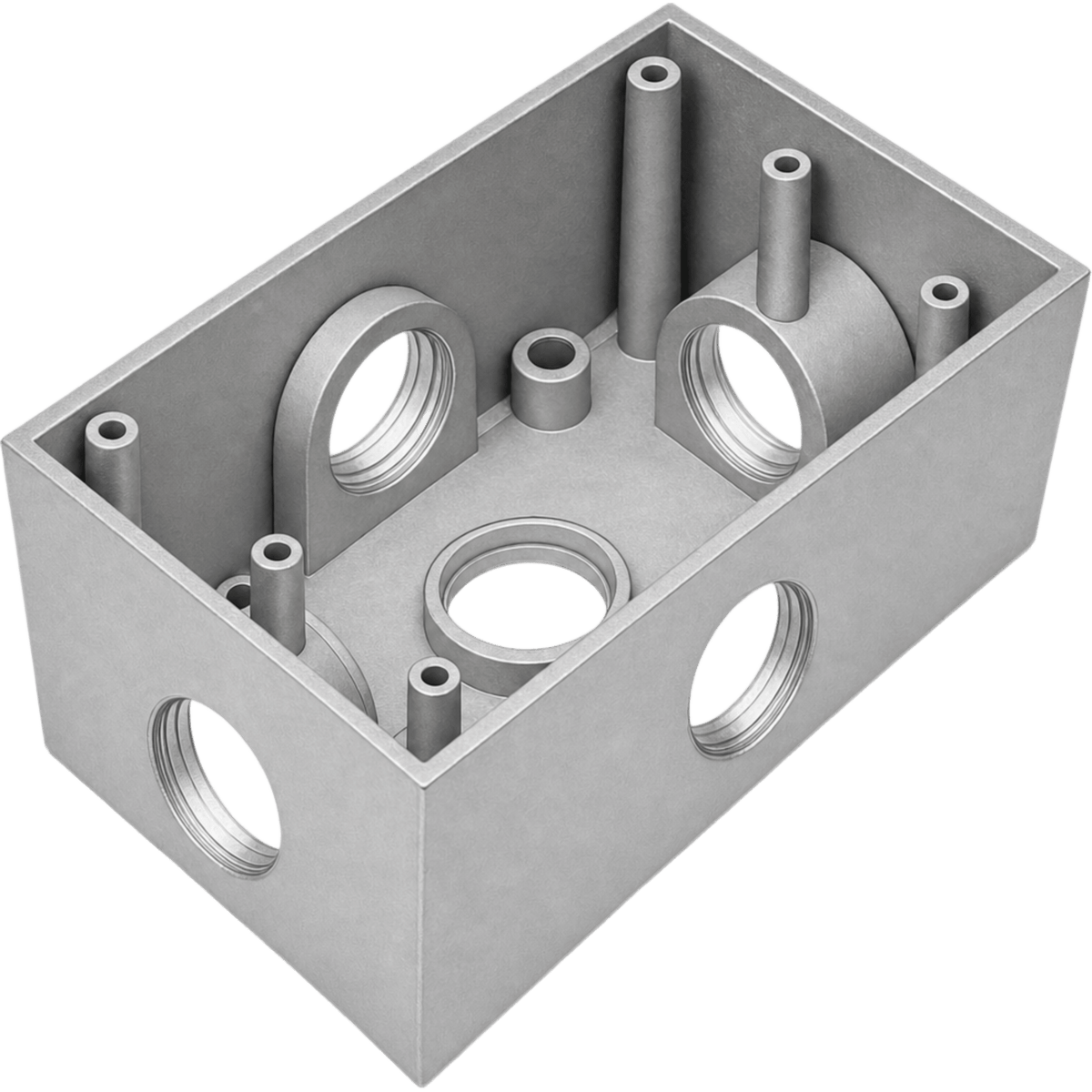 Caja Condulet FS de 3/4" (19.05 mm ) con cinco bocas a prueba de intemperie