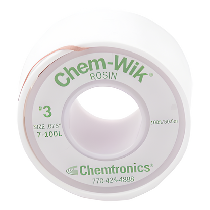 Rollo de Desoldar Chemtronics, 100 ft, 30 mts, 0.075 inches.