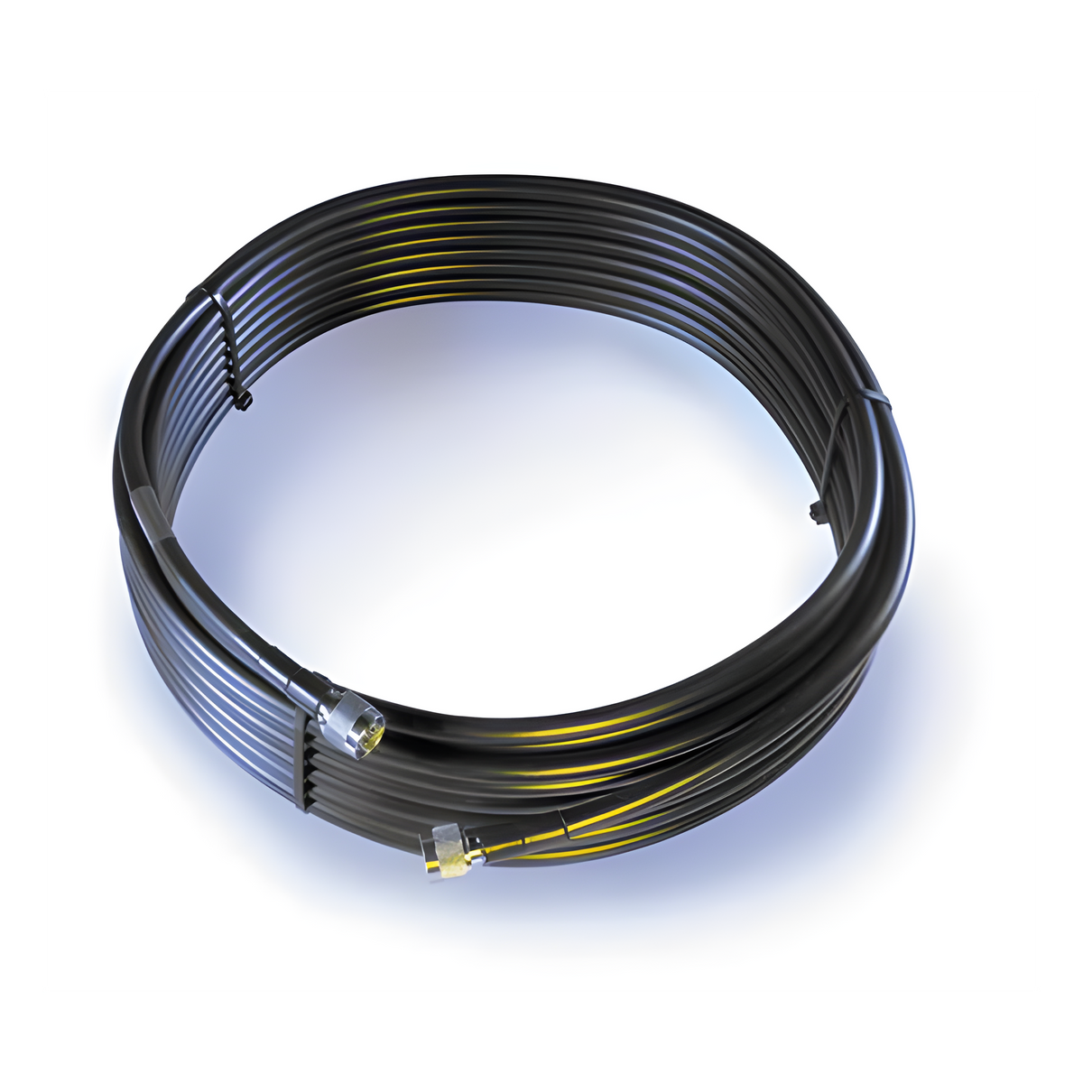 Jumper Coaxial con Cable Wilson-400 | Conector N Macho en los Extremos | 22.86 Metros (75 Pies) de Longitud