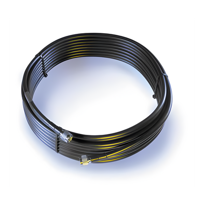 Jumper Coaxial con Cable Wilson-400 | Conector N Macho en los Extremos | 22.86 Metros (75 Pies) de Longitud