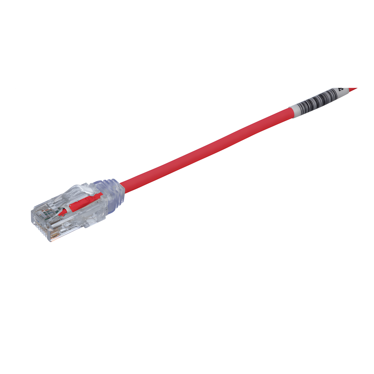 Cable de Parcheo TX6, UTP Cat6, Diámetro Reducido (28AWG), Color Rojo, 6.1 Metros (20 Pies)