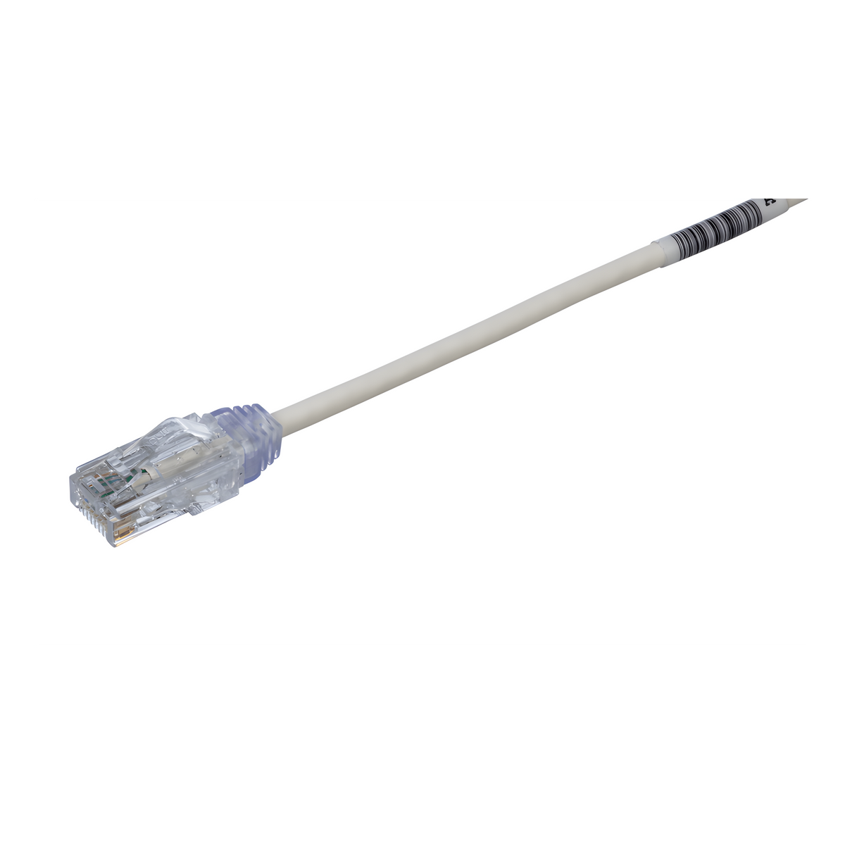 Cable de Parcheo TX6, UTP Cat6, Diámetro Reducido (28AWG), Color Blanco Mate, 3.35 Metros (11 Pies)