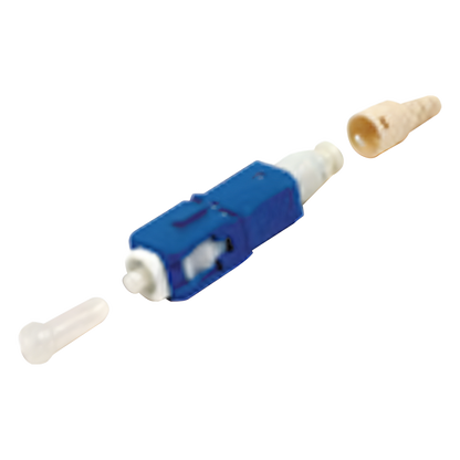 Conector de Fibra Óptica Pre-Pulido LightBow SC/UPC Simplex, Monomodo OS1/OS2, Re-Terminable, Color Azul