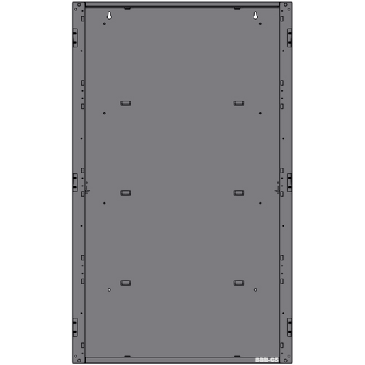 Caja trasera de tres niveles para gabinete de panel de alarma contra incendio, acero calibre 16, serie CAB-5