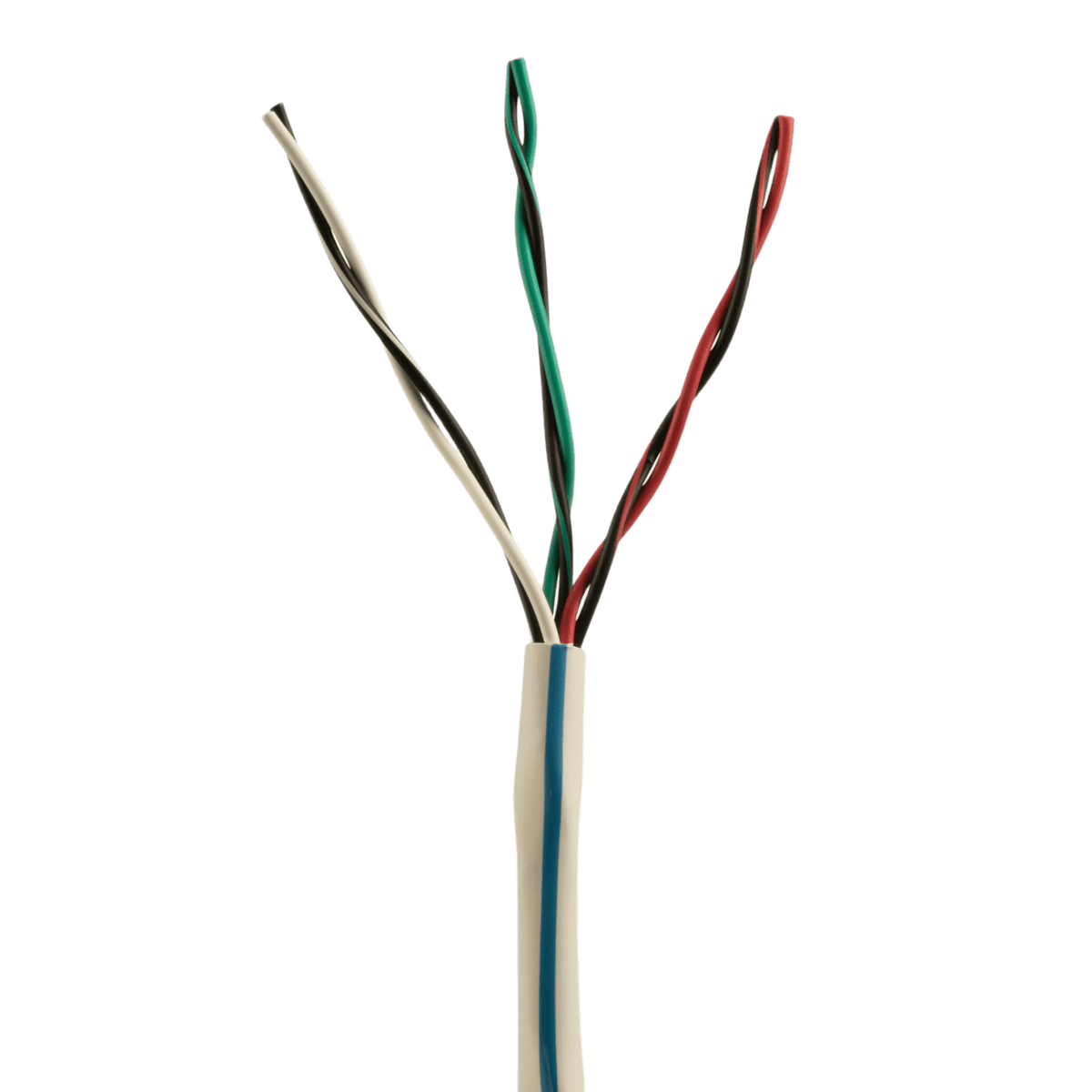 Bobina de Cable de Cobre de 3 Pares Clase 4 Para Sistemas FMPS, 16/19 AWG, Sin Blindaje, CMP (Plenum), Color Blanco, Carrete de 609 metros