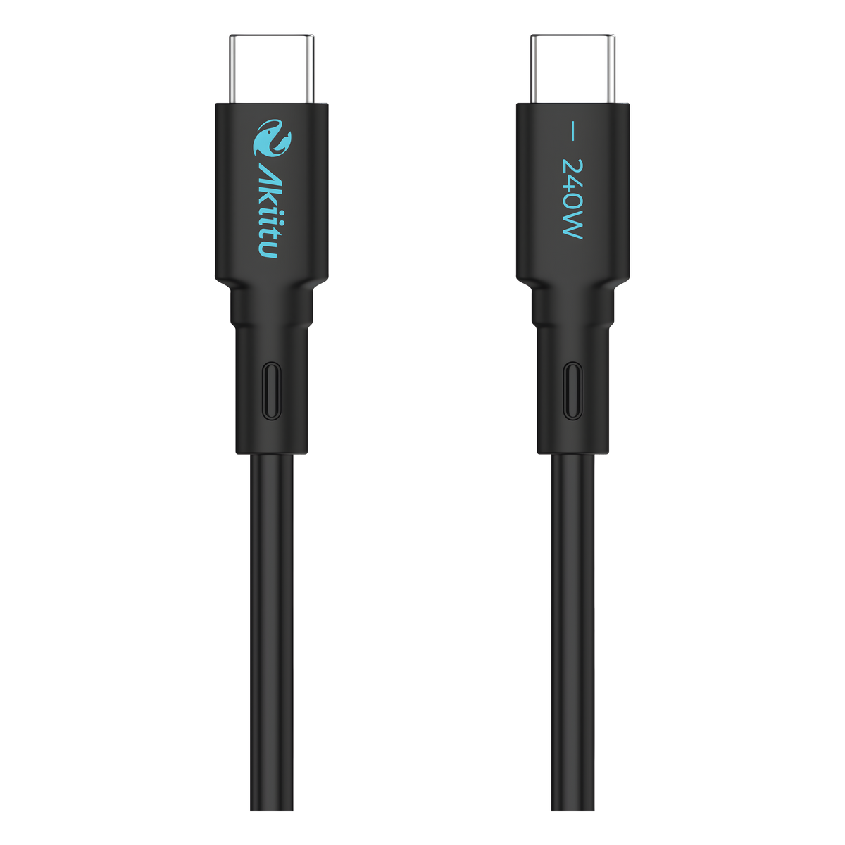 Cable de Carga USB-C a C / 1 Metro (3.28 Pies) / Magnético / Tecnología GaN (Nitruro de Galio) / Fast-Charging / Potencia 240W / Velocidad